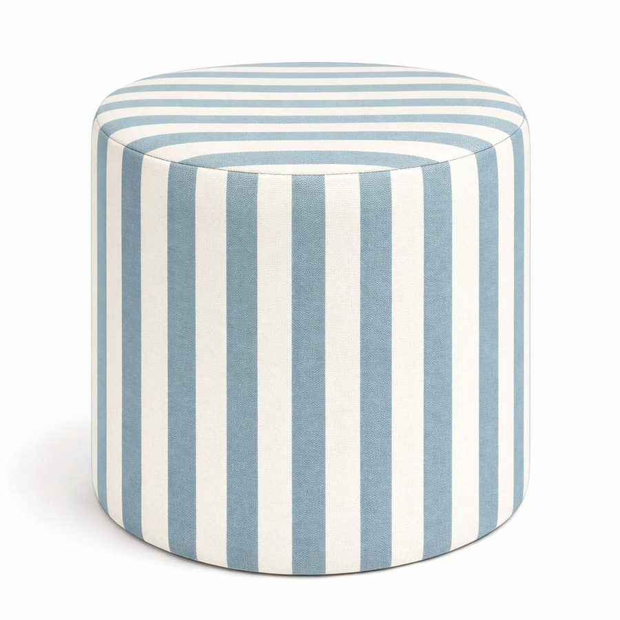 Пуфик "Лайн" мини голубая полоска - Фото основное 1