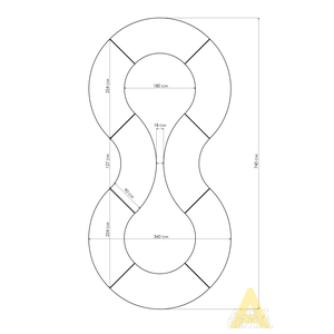 Банкетный стол "Вольф" змейка белый - Фото 6