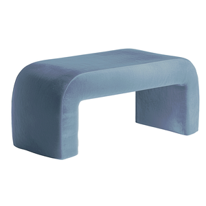 Чехол пуфик "Боу" макс голубой сапфир бархат