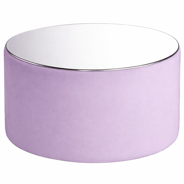 Столик пуфик "Фуфик" миди сиреневая дымка бархат