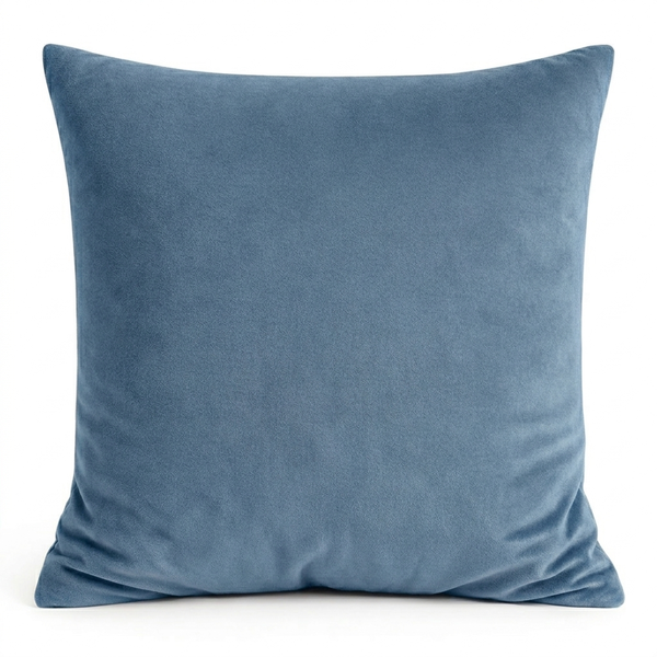 Чехол на подушку "Флафи" голубой сапфир бархат