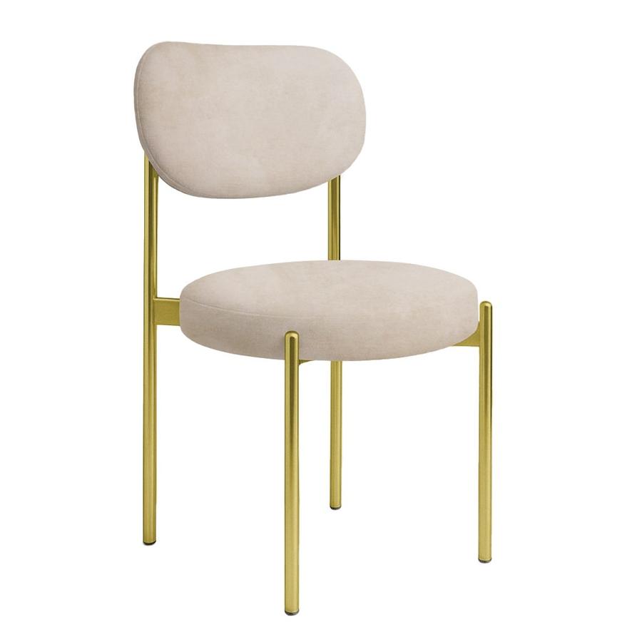 Стул "Марсель" золотой, кокосовый раф бархат - Фото миниатюра 1