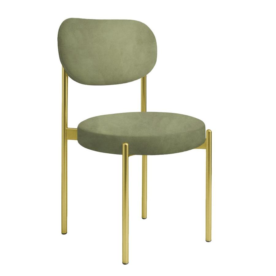 Стул "Марсель" золотой, светло-зеленый бархат - Фото миниатюра 1