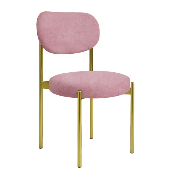 Стул "Марсель" золотой, розовая сакура бархат