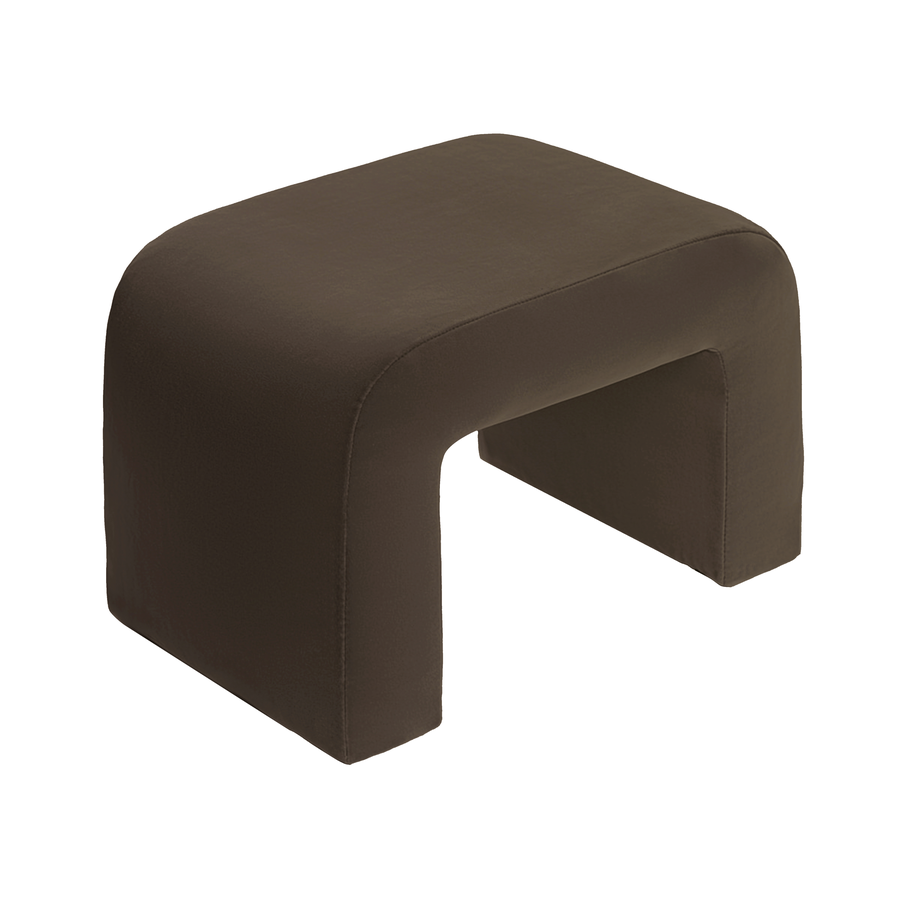 Пуфик "Боу" мини | шоколадный бархат - Фото миниатюра 2