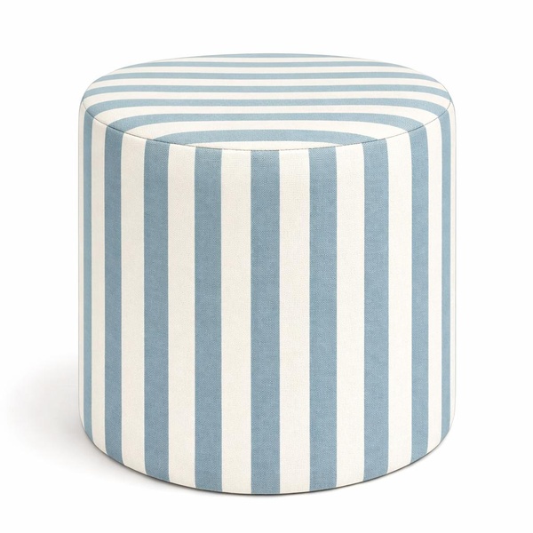 Пуфик "Лайн" мини голубая полоска