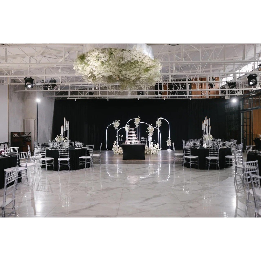 Скатерть канвас "Гамма" черная круглая - Фото миниатюра 3