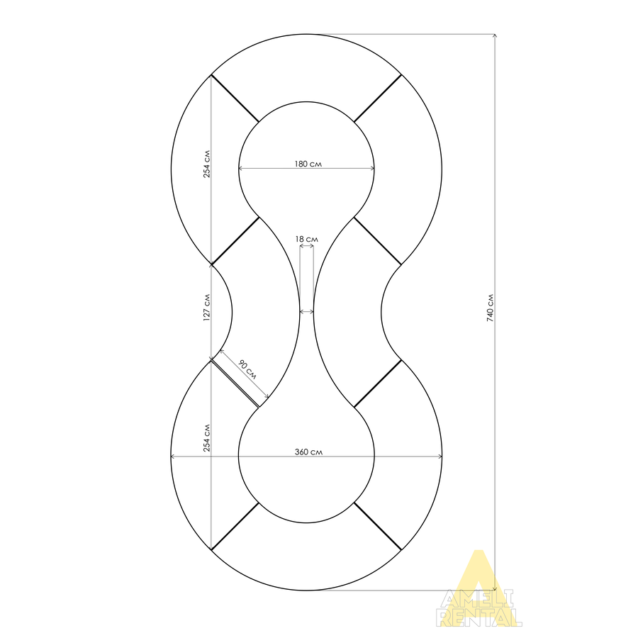 Банкетный стол "Вольф" змейка белый - Фото миниатюра 6