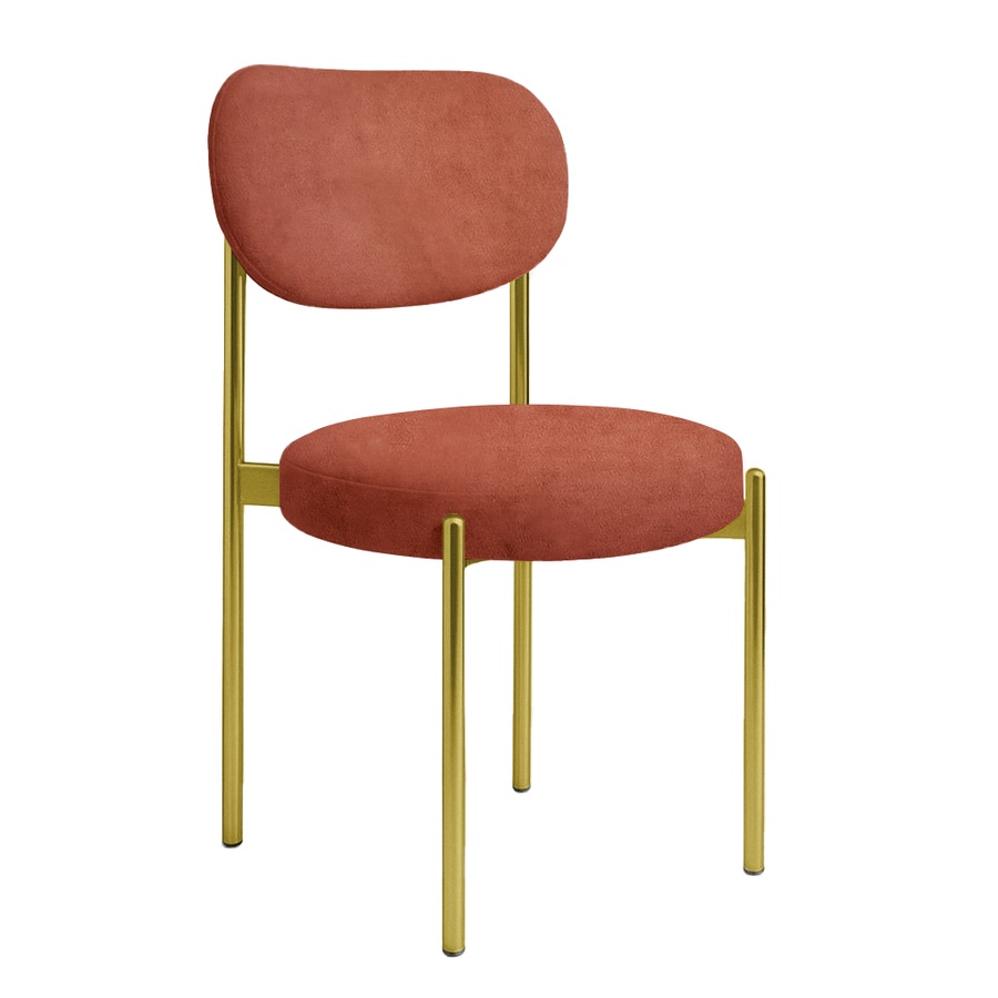 Стул "Марсель" золотой, янтарный бархат - Фото миниатюра 1