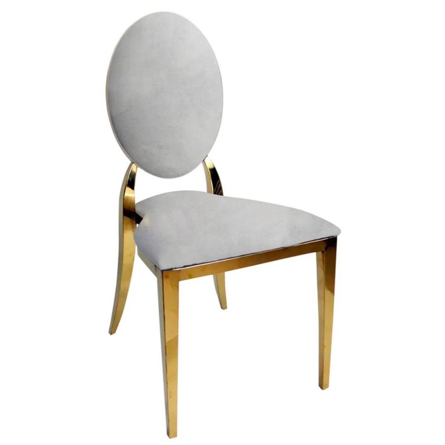 Стул "Вашингтон" золотой, серый бархат - Фото основное 1