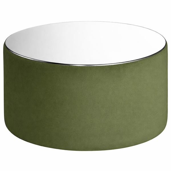 Столик пуфик "Фуфик" миди зеленый чай бархат