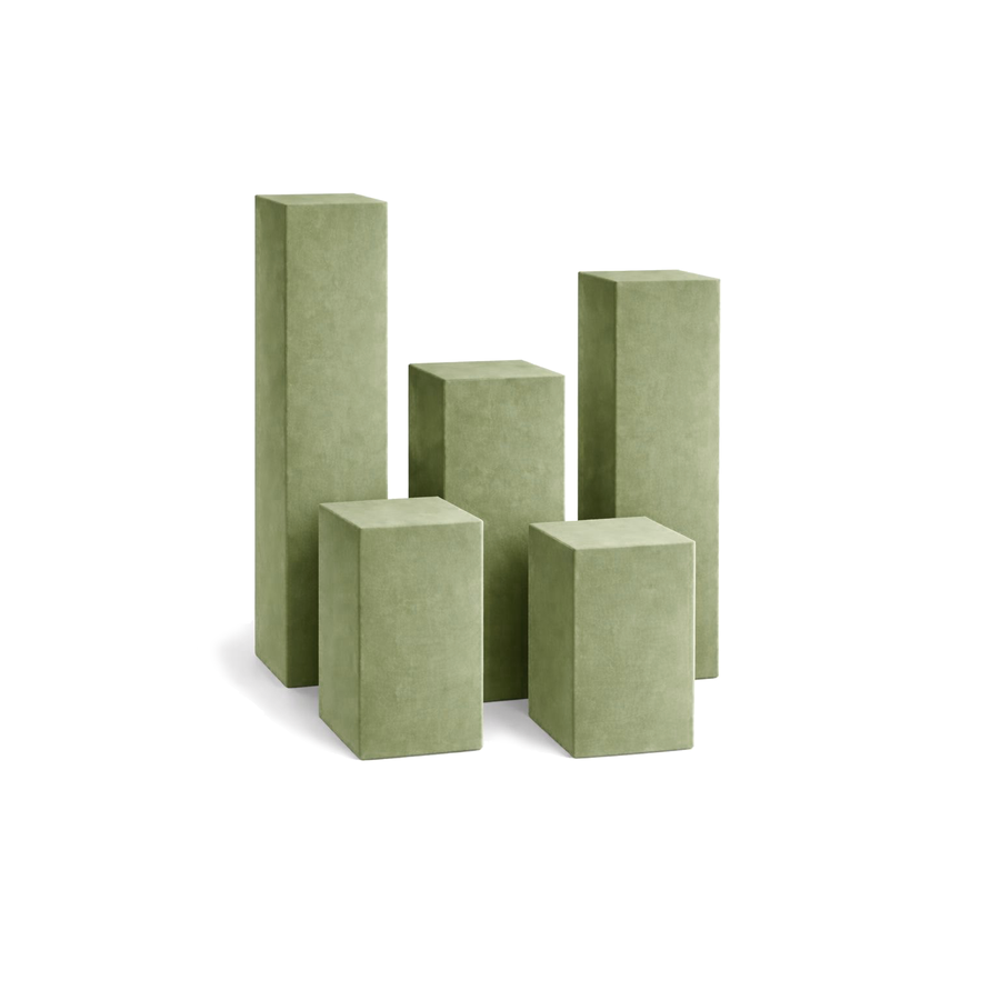 Колонны "Кастор" сет светло-зеленый бархат - Фото миниатюра 1