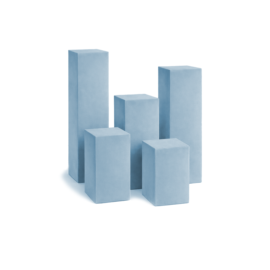 Колонна "Кастор" сет голубой сапфир бархат - Фото миниатюра 1