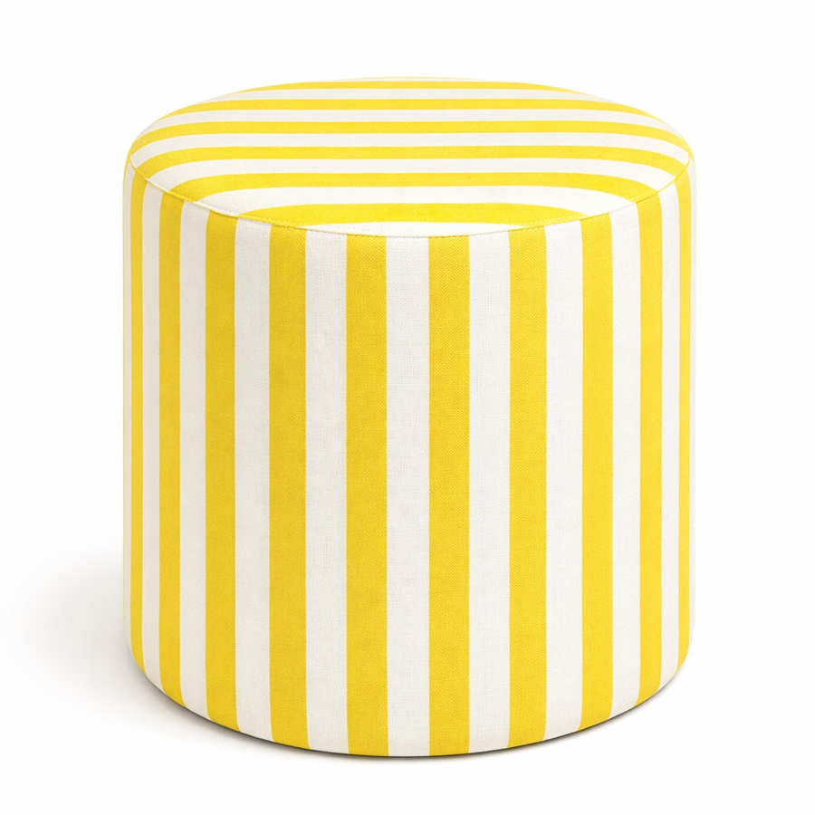Пуфик "Лайн" мини желтая полоска - Фото основное 1