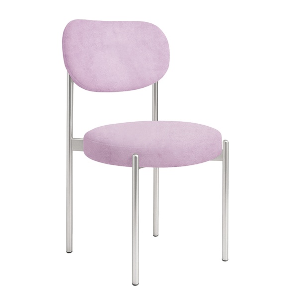 Стул "Марсель" серебряный, сиреневая дымка бархат