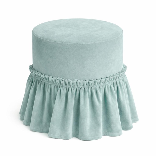 Пуфик "Рюфик" морозная мята бархат 