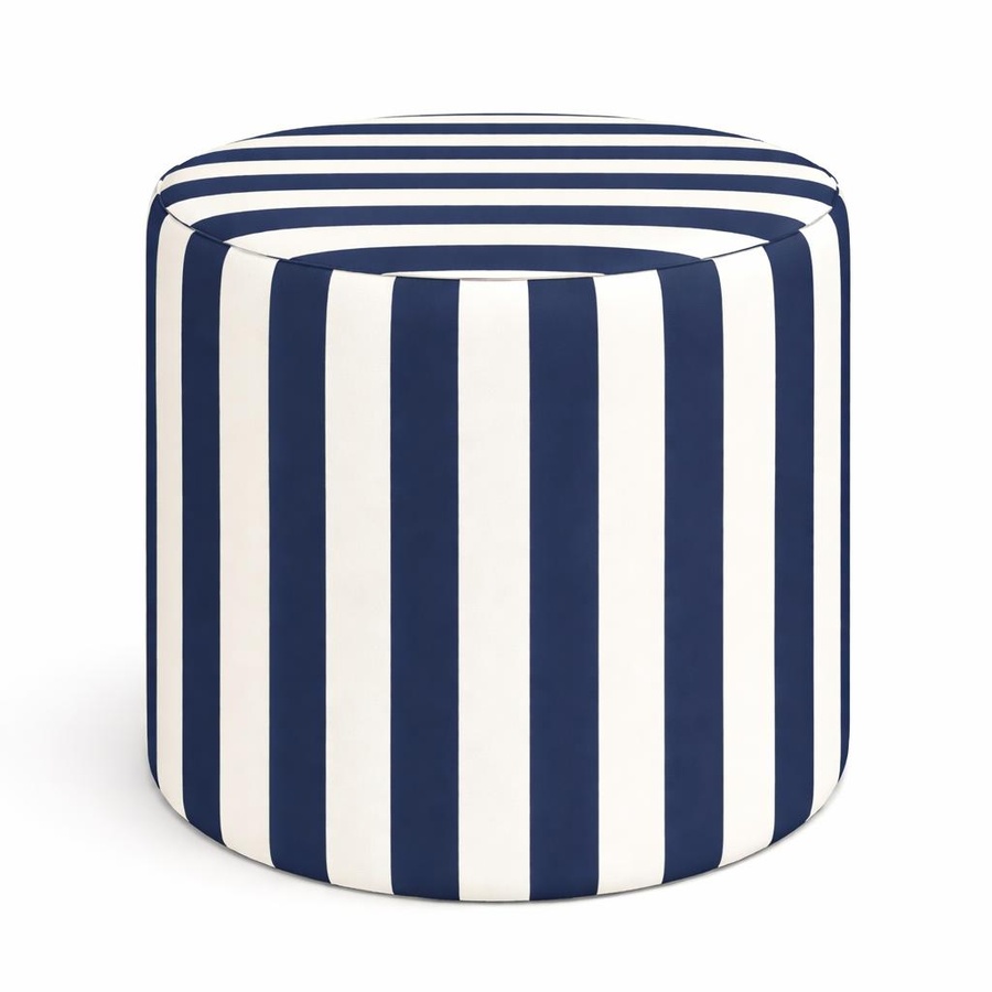 Пуфик "Лайн" мини синяя полоска - Фото основное 1