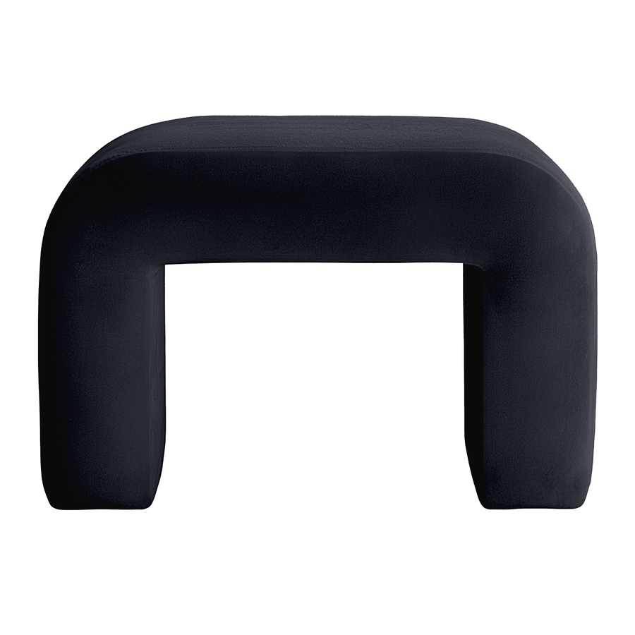 Пуфик "Боу" мини | черный бархат - Фото миниатюра 1