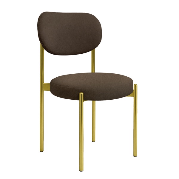 Стул "Марсель" золотой, шоколадный бархат