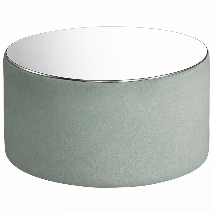 Столик пуфик "Фуфик" миди шалфей бархат - Фото миниатюра 1