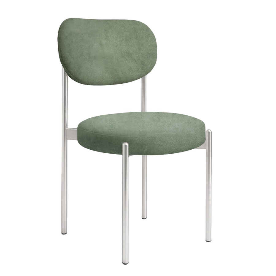 Стул "Марсель" серебряный, шалфей серебристый бархат - Фото миниатюра 1