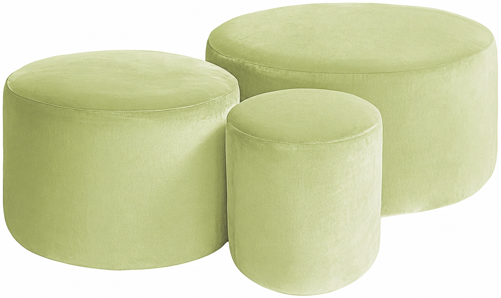 Набор пуфов "Фуфик" васаби бархат