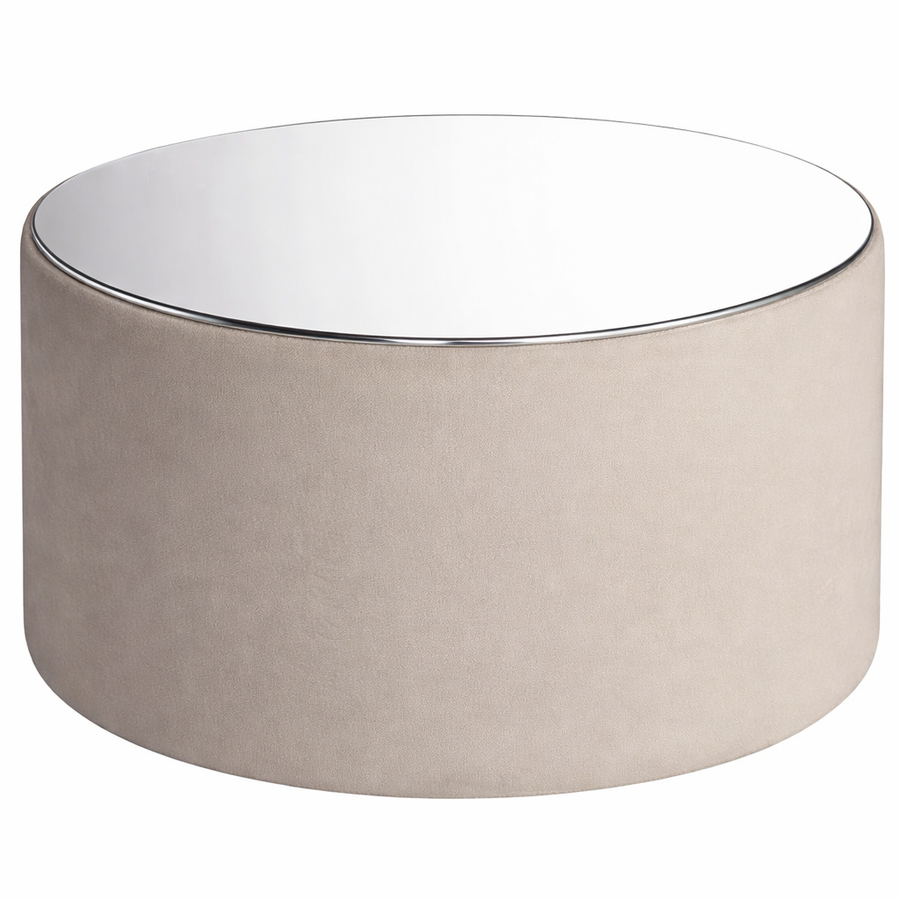 Столик пуфик "Фуфик" миди кокосовый раф бархат - Фото миниатюра 1