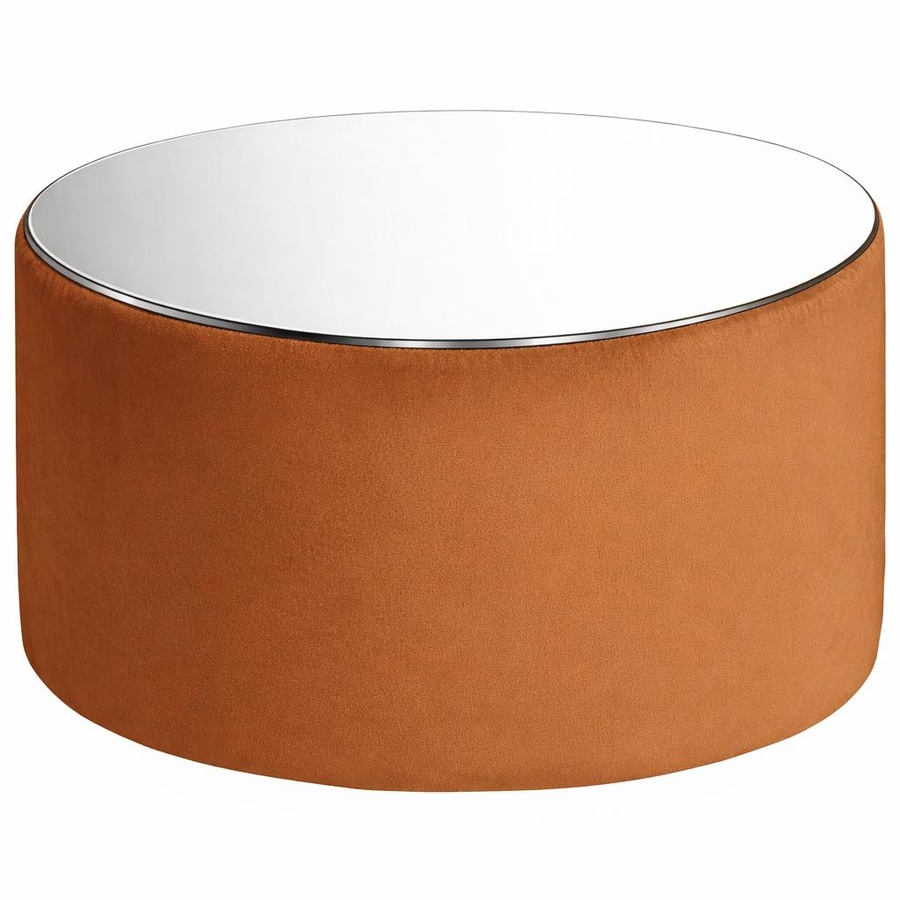 Столик пуфик "Фуфик" миди рыжая лиса бархат - Фото миниатюра 1