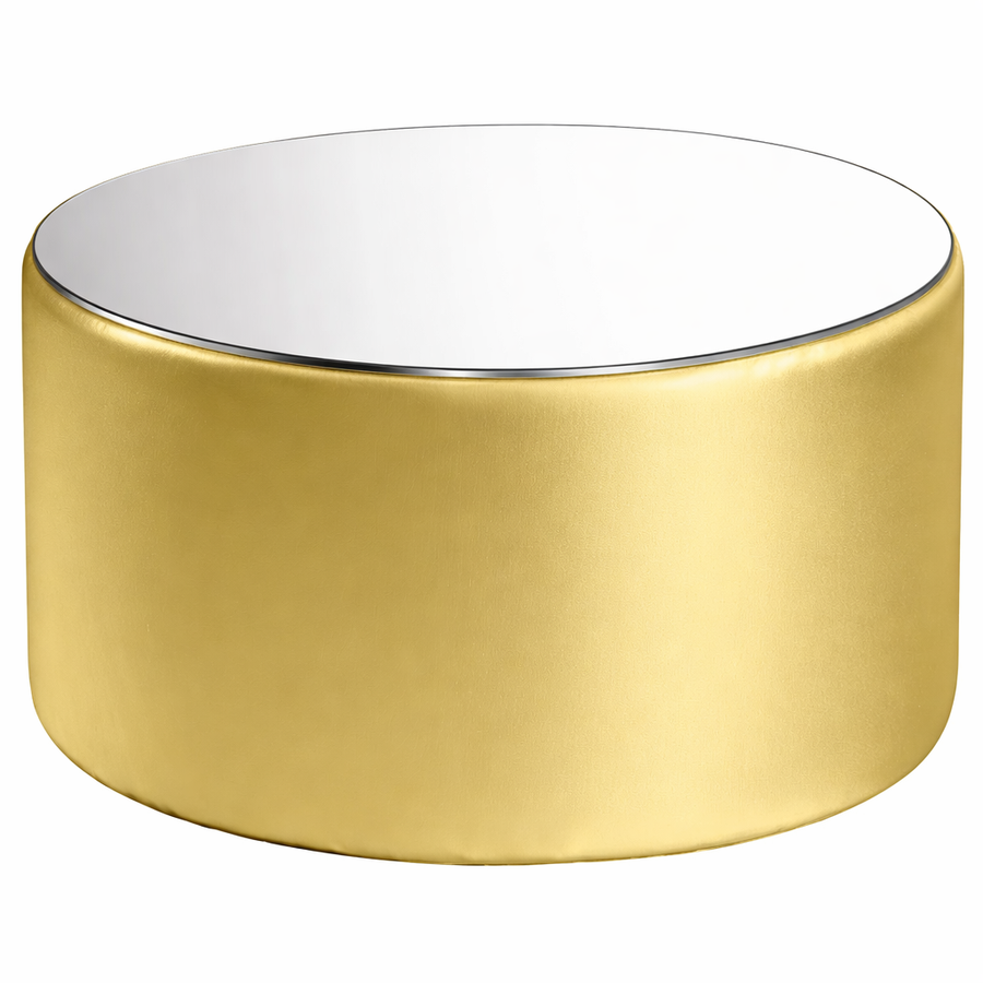 Столик пуфик "Фуфик" миди золото - Фото миниатюра 1