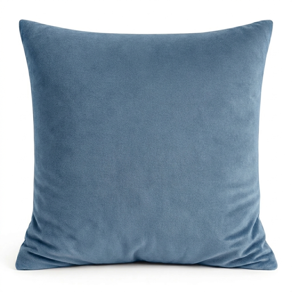 Чехол на подушку "Флафи" голубой сапфир бархат