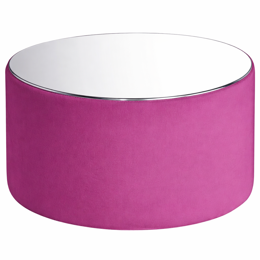 Столик пуфик "Фуфик" миди малиновый бархат - Фото миниатюра 1