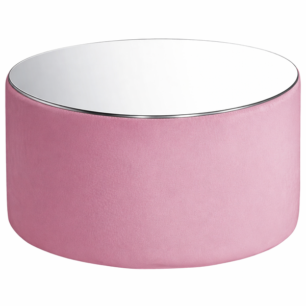 Столик пуфик "Фуфик" миди розовая сакура бархат