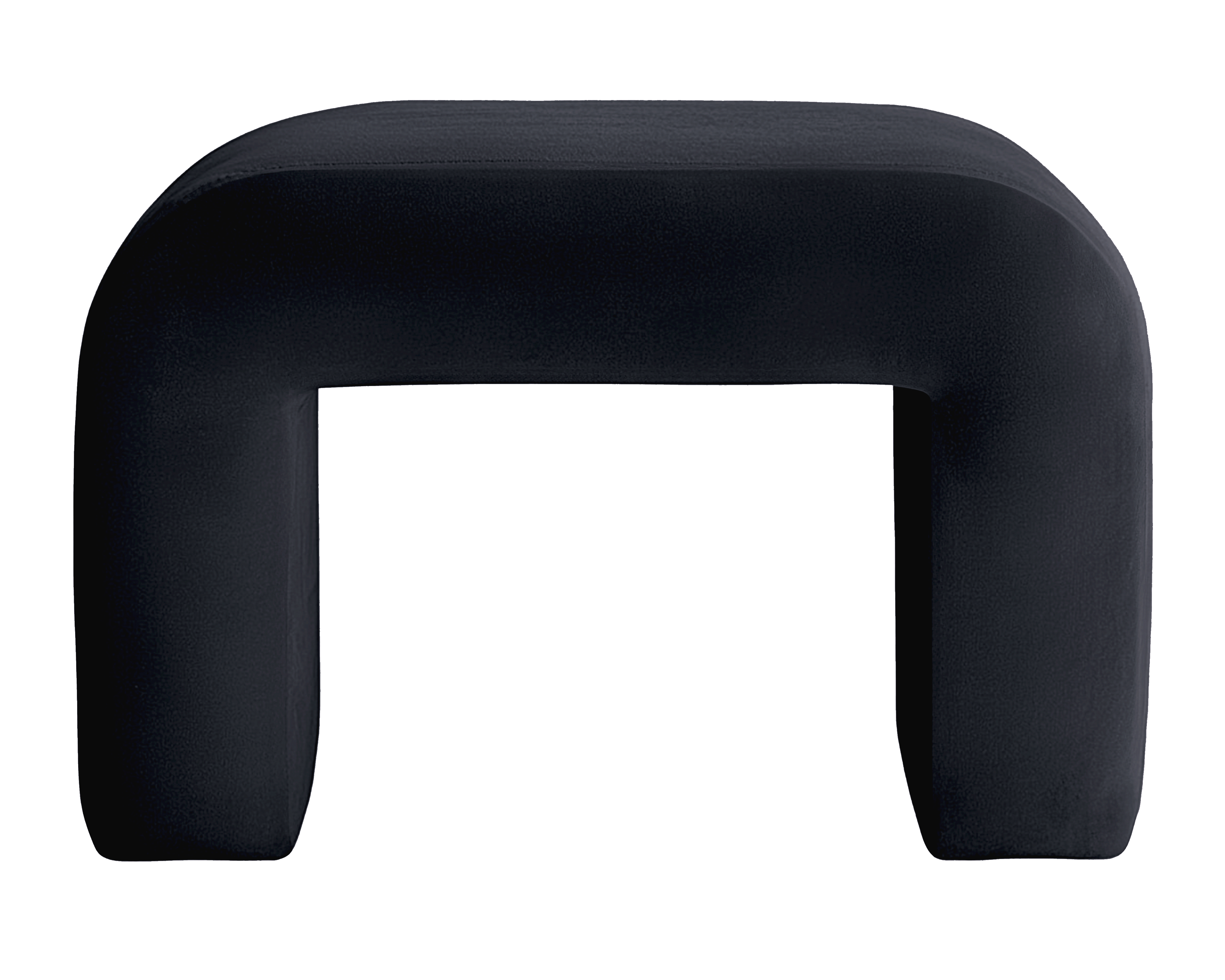 Пуфик "Боу" мини черный бархат