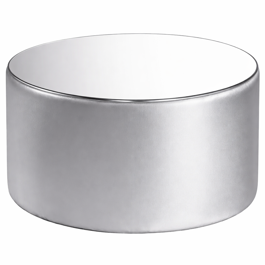 Столик пуфик "Фуфик" миди серебро - Фото миниатюра 1