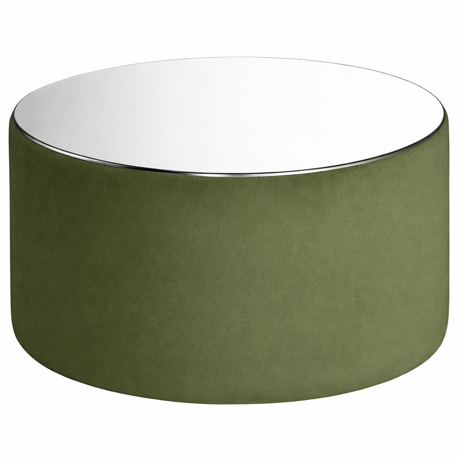 Столик пуфик "Фуфик" миди зеленый чай бархат - Фото миниатюра 1