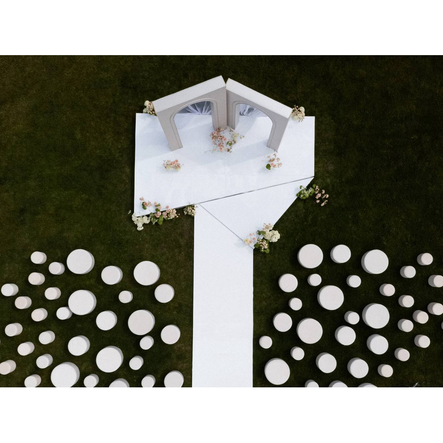 Пуфик "Фуфик" миди жемчужный бархат - Фото миниатюра 3