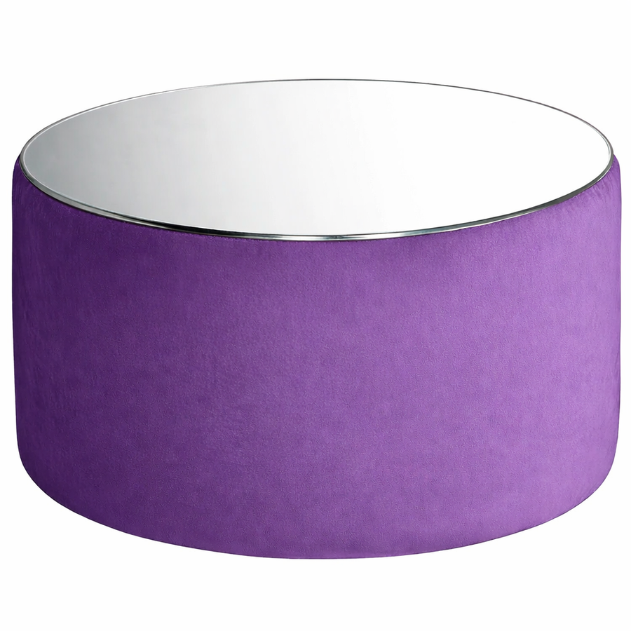Столик пуфик "Фуфик" миди фиолетовый люпин бархат - Фото миниатюра 1
