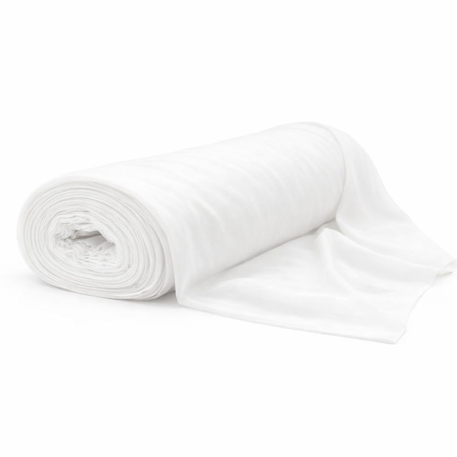 Рулон креп-шифона белый - Фото основное 1