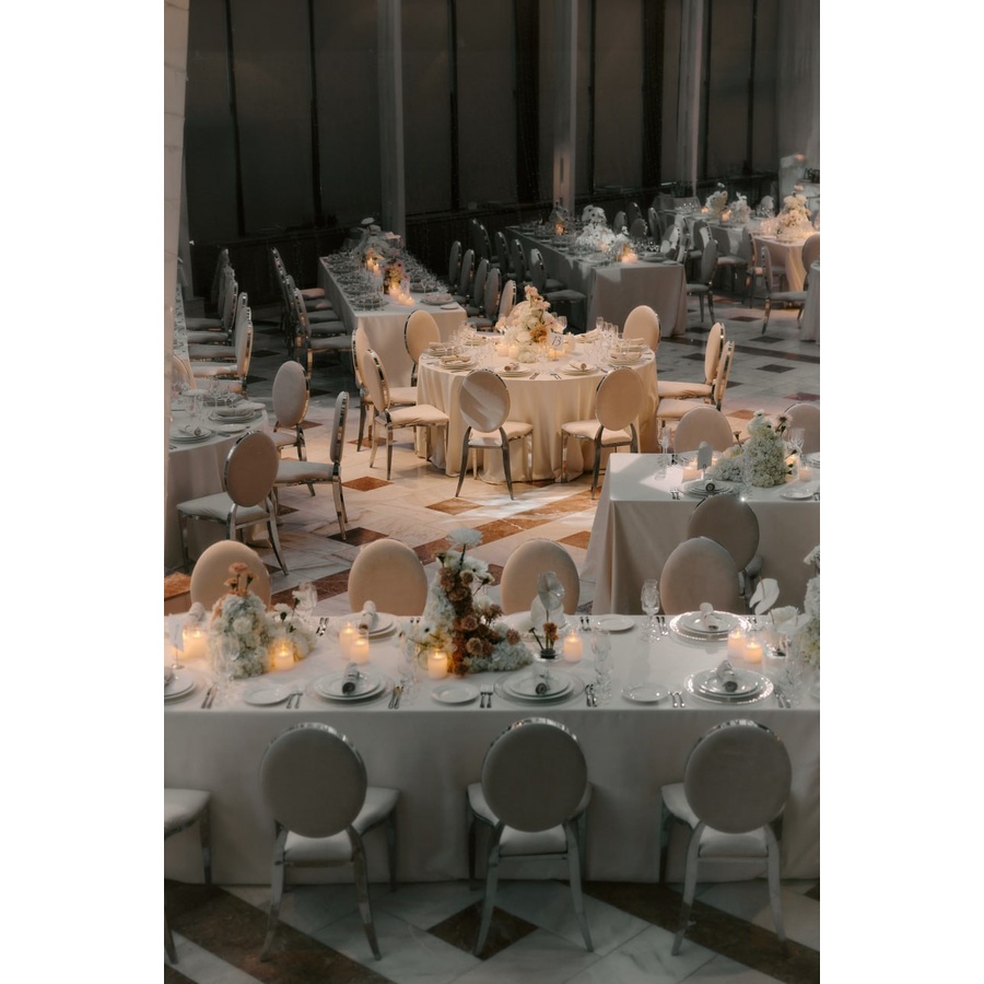 Скатерть "Шелк" кремовая круглая - Фото миниатюра 4