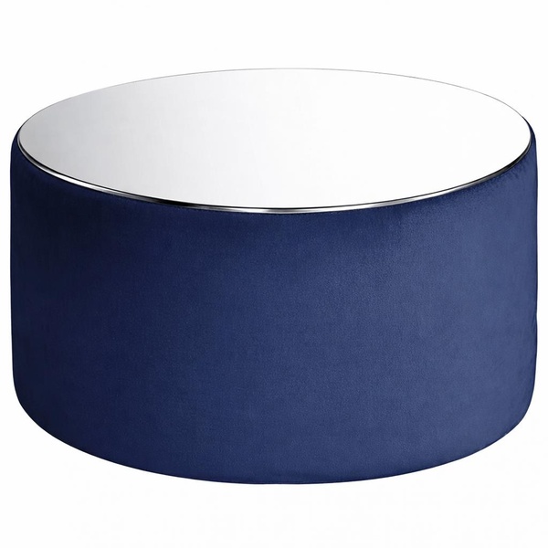 Столик пуфик "Фуфик" миди синий Ван Гога бархат