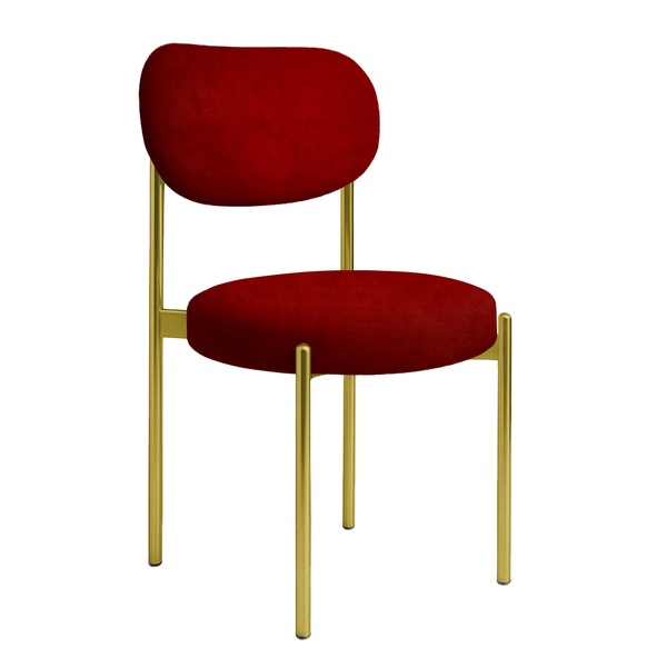 Стул "Марсель" золотой, гранатовый бархат