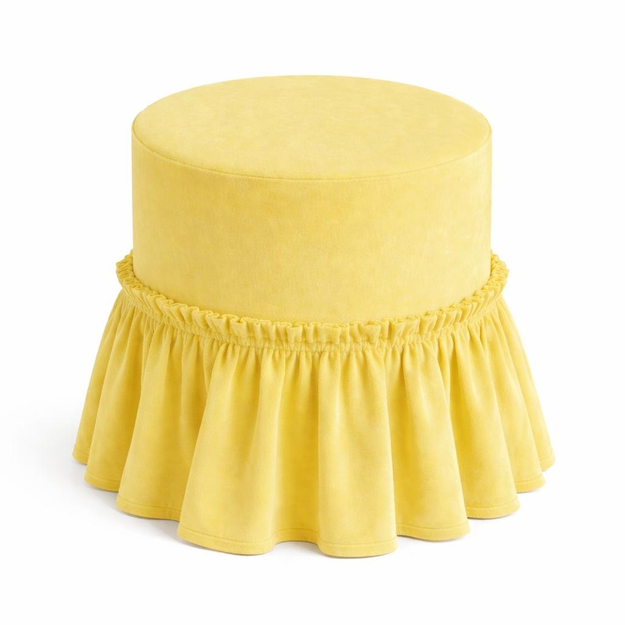 Пуфик "Рюфик" спелая дыня бархат - Фото миниатюра 1