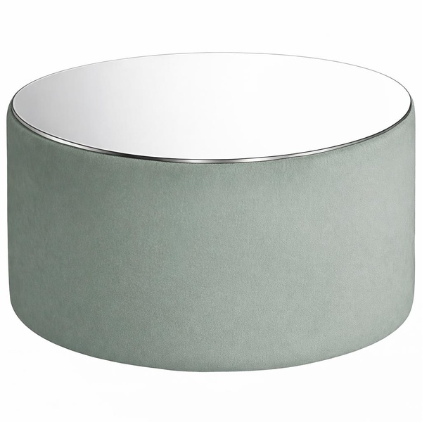 Столик пуфик "Фуфик" миди шалфей бархат