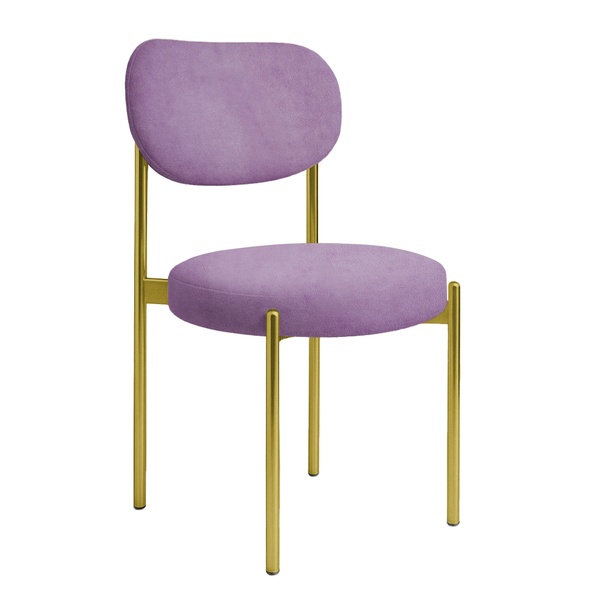 Стул "Марсель" золотой, фиалковый бархат