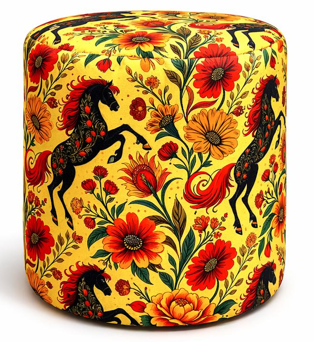 Чехол пуфик "Фуфик" мини традиция лошадки