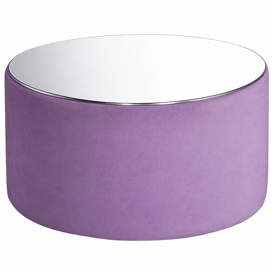 Столик пуфик "Фуфик" миди фиалковый бархат - Фото миниатюра 1