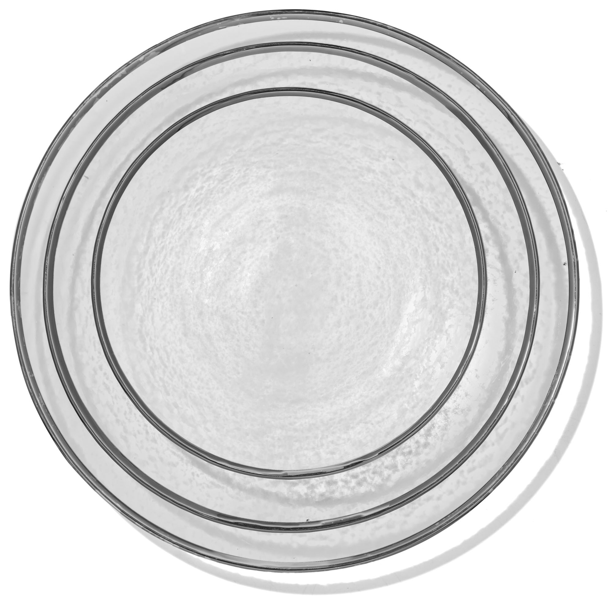 Набор тарелок «Анитра» с серебряной каймой 33, 27 и 21см - Фото миниатюра 1