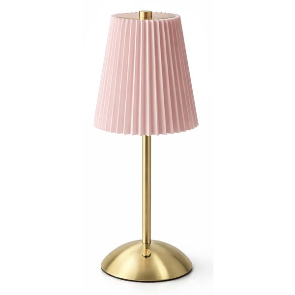 Светильник «Альба» с розовым  абажуром