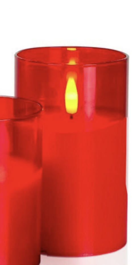 Led свеча из набора красного цвета 12,5 см