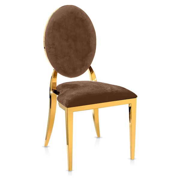 Стул «Вашингтон» золотой, горький шоколад подушки из бархата